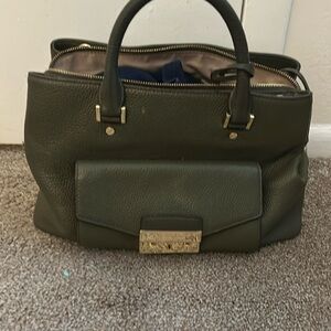 Hunter Green Michael Kors purse.  Clean inside